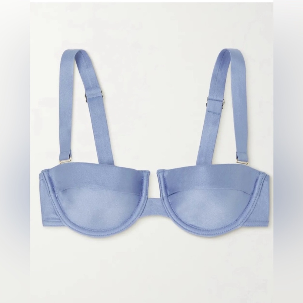 Zimmerman Cira Balconette Bikini Top In Cornflower Blue Size 2AB New